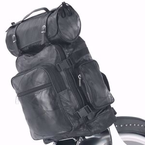 Picture of 3pc Rock Design Genuine Buffalo Leather Motorcycle Bag Set