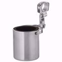Picture of Diamond Plat Stainless Steel Motorcycle Cup Holder